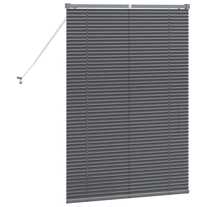 vidaXL Venetian Blinds Manual Dark Grey 130 x 85 cm Aluminium