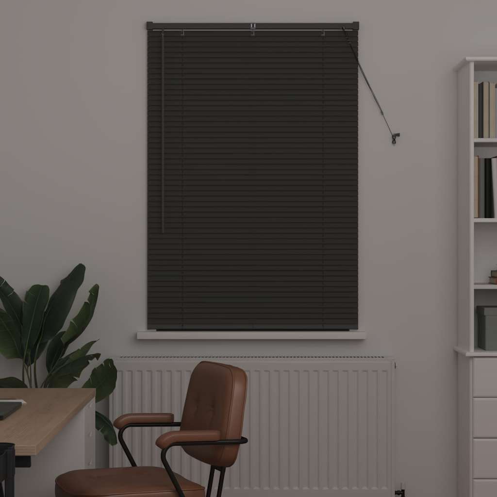 vidaXL Venetian Blinds Manual Dark Grey 130 x 95 cm Aluminium
