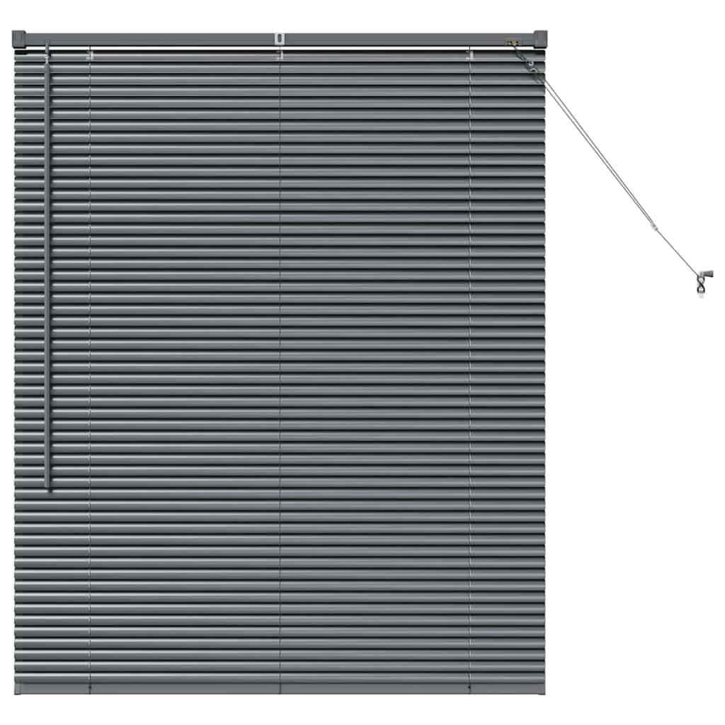 vidaXL Venetian Blinds Manual Dark Grey 130 x 100 cm Aluminium