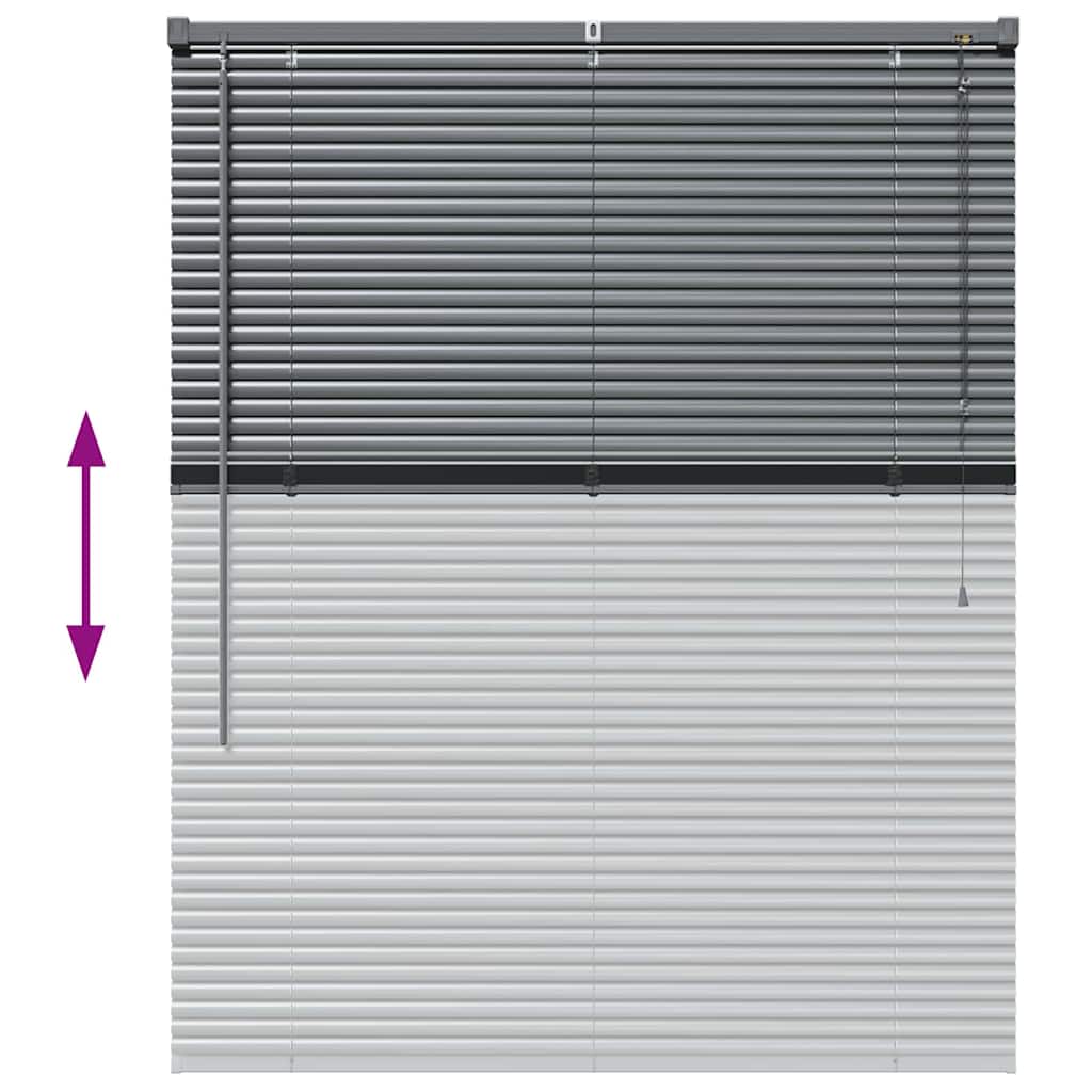 vidaXL Venetian Blinds Manual Dark Grey 130 x 100 cm Aluminium