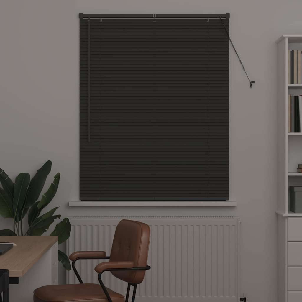 vidaXL Venetian Blinds Manual Dark Grey 130 x 105 cm Aluminium