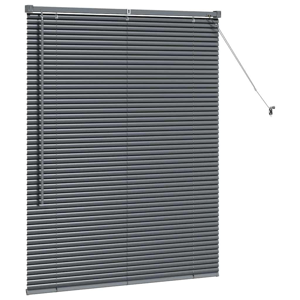 vidaXL Venetian Blinds Manual Dark Grey 130 x 105 cm Aluminium