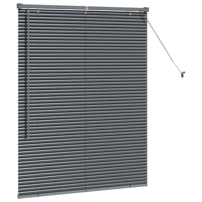 vidaXL Venetian Blinds Manual Dark Grey 130 x 105 cm Aluminium