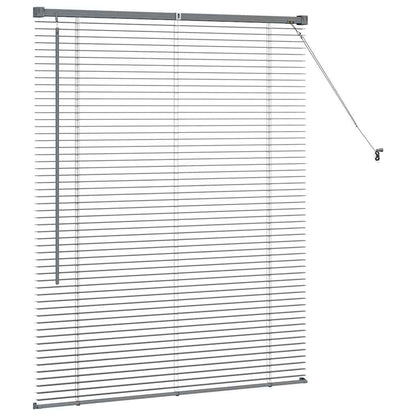vidaXL Venetian Blinds Manual Dark Grey 130 x 105 cm Aluminium