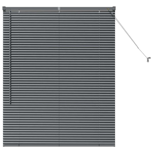 vidaXL Venetian Blinds Manual Dark Grey 130 x 105 cm Aluminium