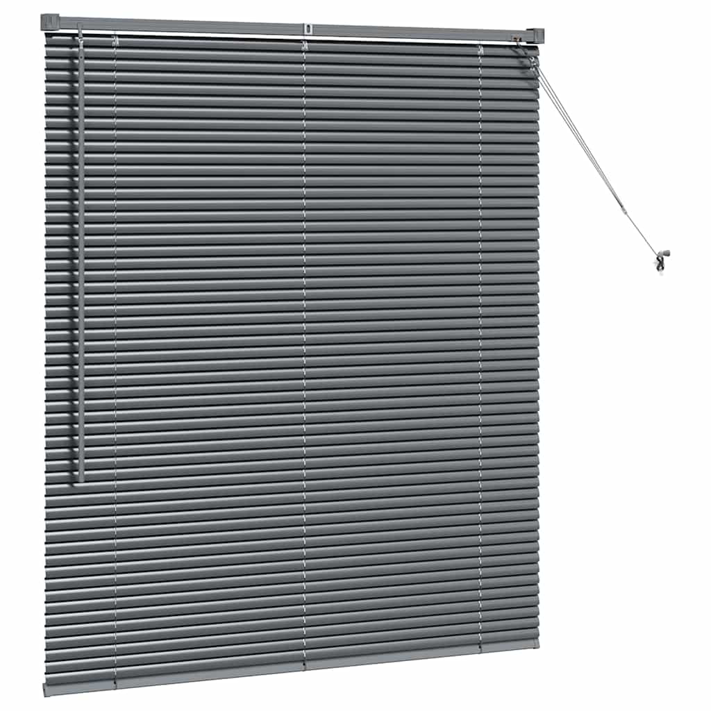 vidaXL Venetian Blinds Manual Dark Grey 130 x 110 cm Aluminium