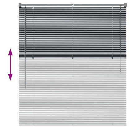 vidaXL Venetian Blinds Manual Dark Grey 130 x 110 cm Aluminium