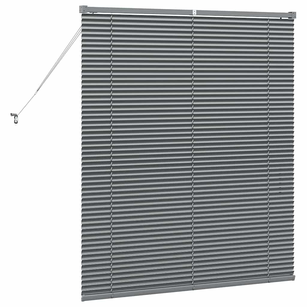 vidaXL Venetian Blinds Manual Dark Grey 130 x 120 cm Aluminium