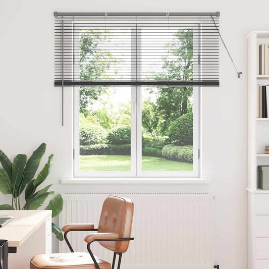 vidaXL Venetian Blinds Manual Dark Grey 130 x 125 cm Aluminium
