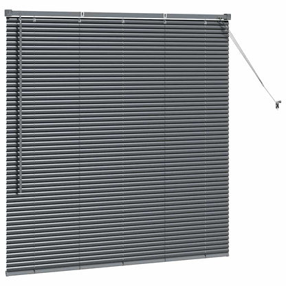 vidaXL Venetian Blinds Manual Dark Grey 130 x 125 cm Aluminium