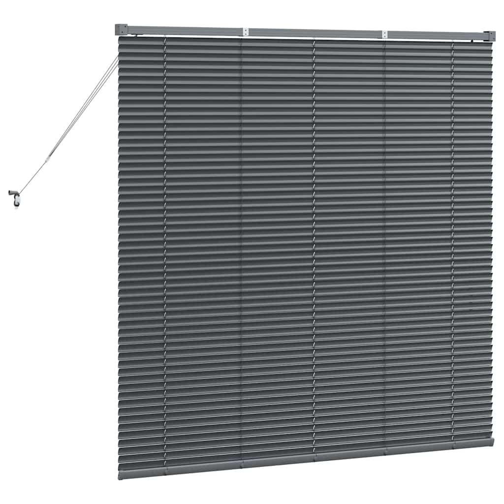 vidaXL Venetian Blinds Manual Dark Grey 130 x 125 cm Aluminium