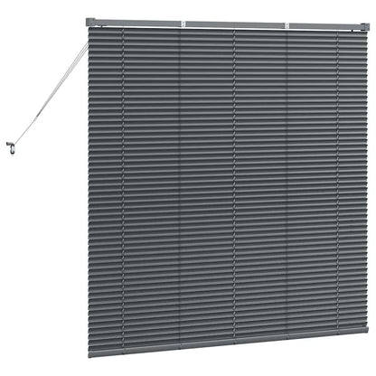 vidaXL Venetian Blinds Manual Dark Grey 130 x 125 cm Aluminium