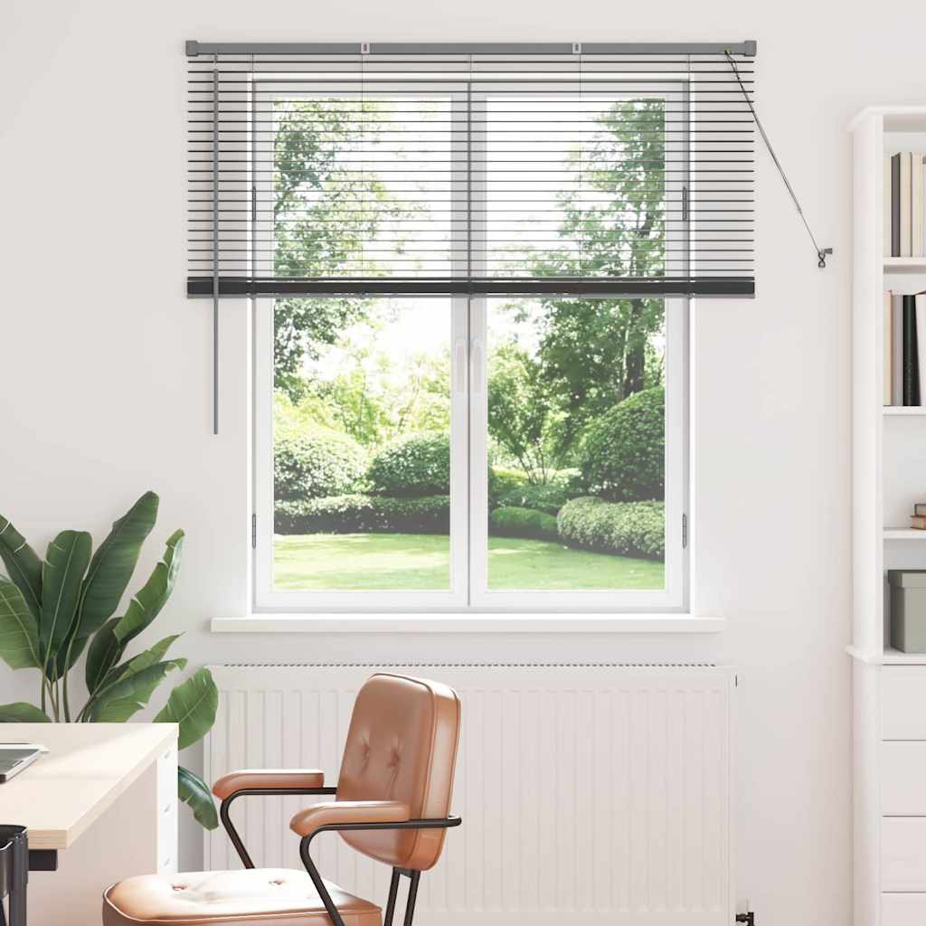 vidaXL Venetian Blinds Manual Dark Grey 130 x 130 cm Aluminium