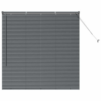 vidaXL Venetian Blinds Manual Dark Grey 130 x 135 cm Aluminium