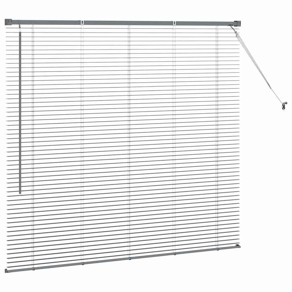 vidaXL Venetian Blinds Manual Dark Grey 130 x 140 cm Aluminium