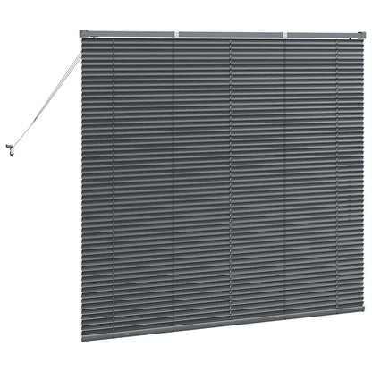 vidaXL Venetian Blinds Manual Dark Grey 130 x 140 cm Aluminium