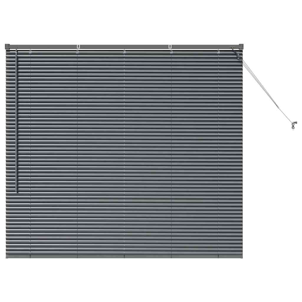 vidaXL Venetian Blinds Manual Dark Grey 130 x 140 cm Aluminium