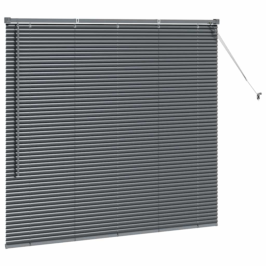 vidaXL Venetian Blinds Manual Dark Grey 130 x 145 cm Aluminium