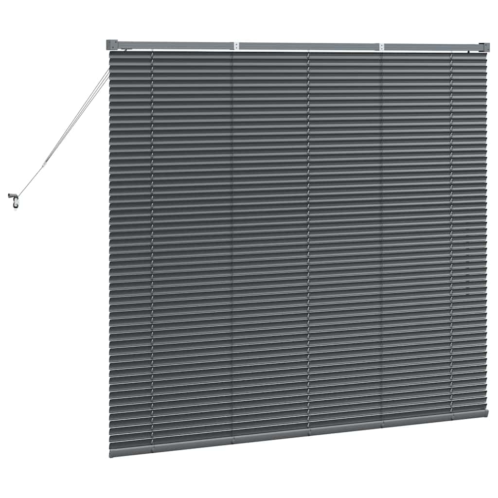 vidaXL Venetian Blinds Manual Dark Grey 130 x 150 cm Aluminium