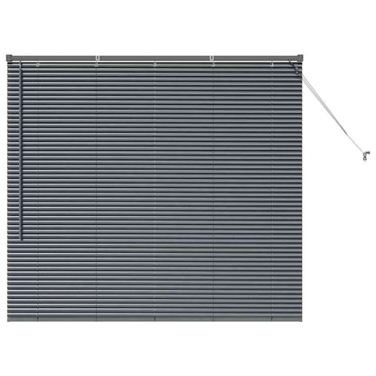 vidaXL Venetian Blinds Manual Dark Grey 130 x 150 cm Aluminium