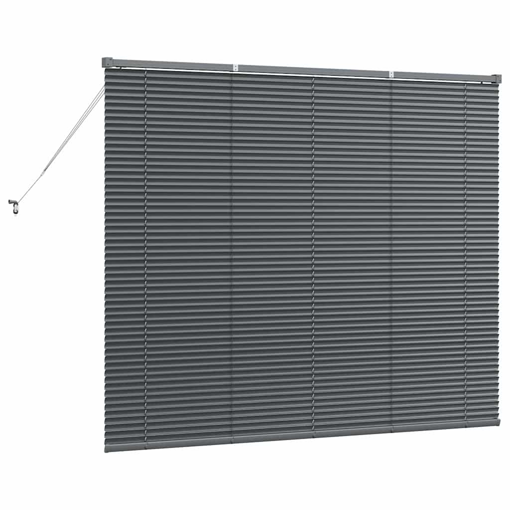 vidaXL Venetian Blinds Manual Dark Grey 130 x 155 cm Aluminium