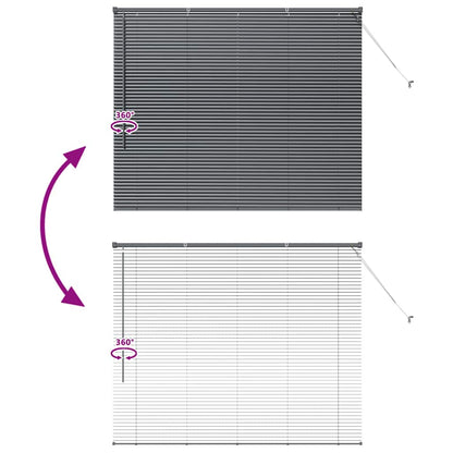 vidaXL Venetian Blinds Manual Dark Grey 130 x 155 cm Aluminium