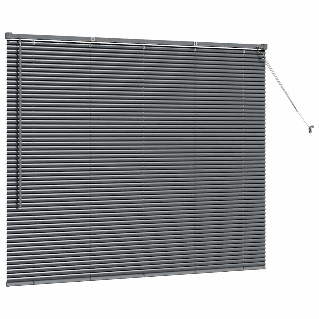 vidaXL Venetian Blinds Manual Dark Grey 130 x 160 cm Aluminium
