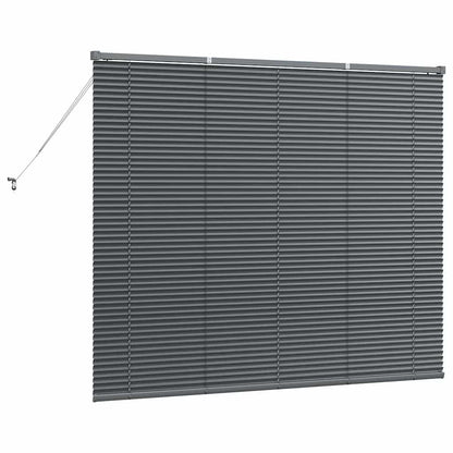 vidaXL Venetian Blinds Manual Dark Grey 130 x 160 cm Aluminium