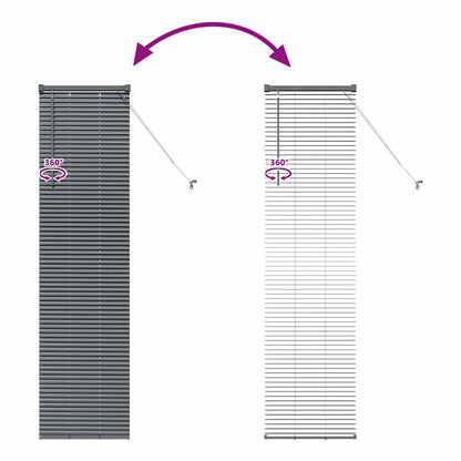 vidaXL Venetian Blinds Manual Dark Grey 175 x 50 cm Aluminium