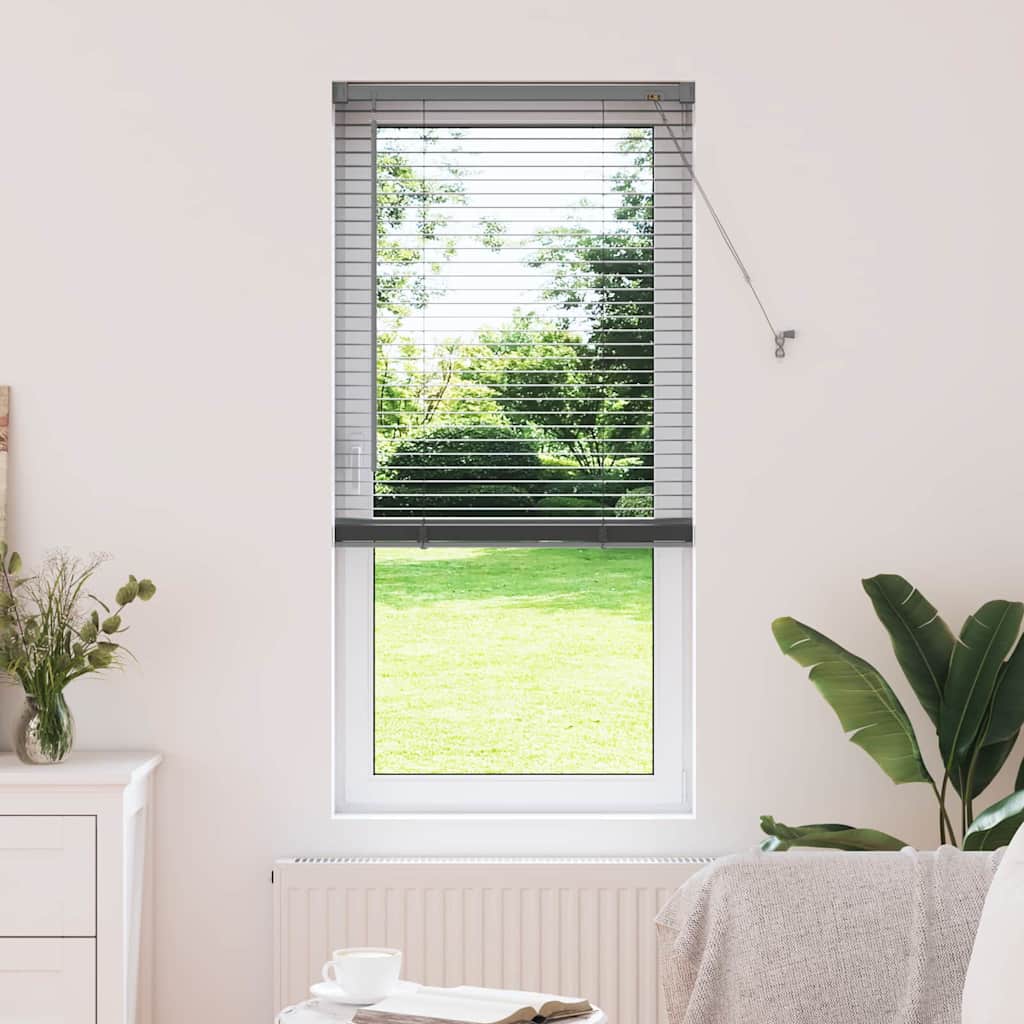 vidaXL Venetian Blinds Manual Dark Grey 175 x 65 cm Aluminium