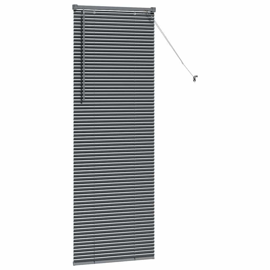 vidaXL Venetian Blinds Manual Dark Grey 175 x 65 cm Aluminium