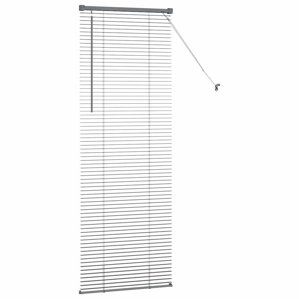 vidaXL Venetian Blinds Manual Dark Grey 175 x 65 cm Aluminium