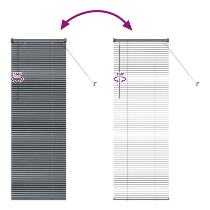 vidaXL Venetian Blinds Manual Dark Grey 175 x 65 cm Aluminium