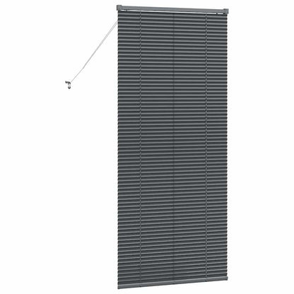 vidaXL Venetian Blinds Manual Dark Grey 175 x 75 cm Aluminium