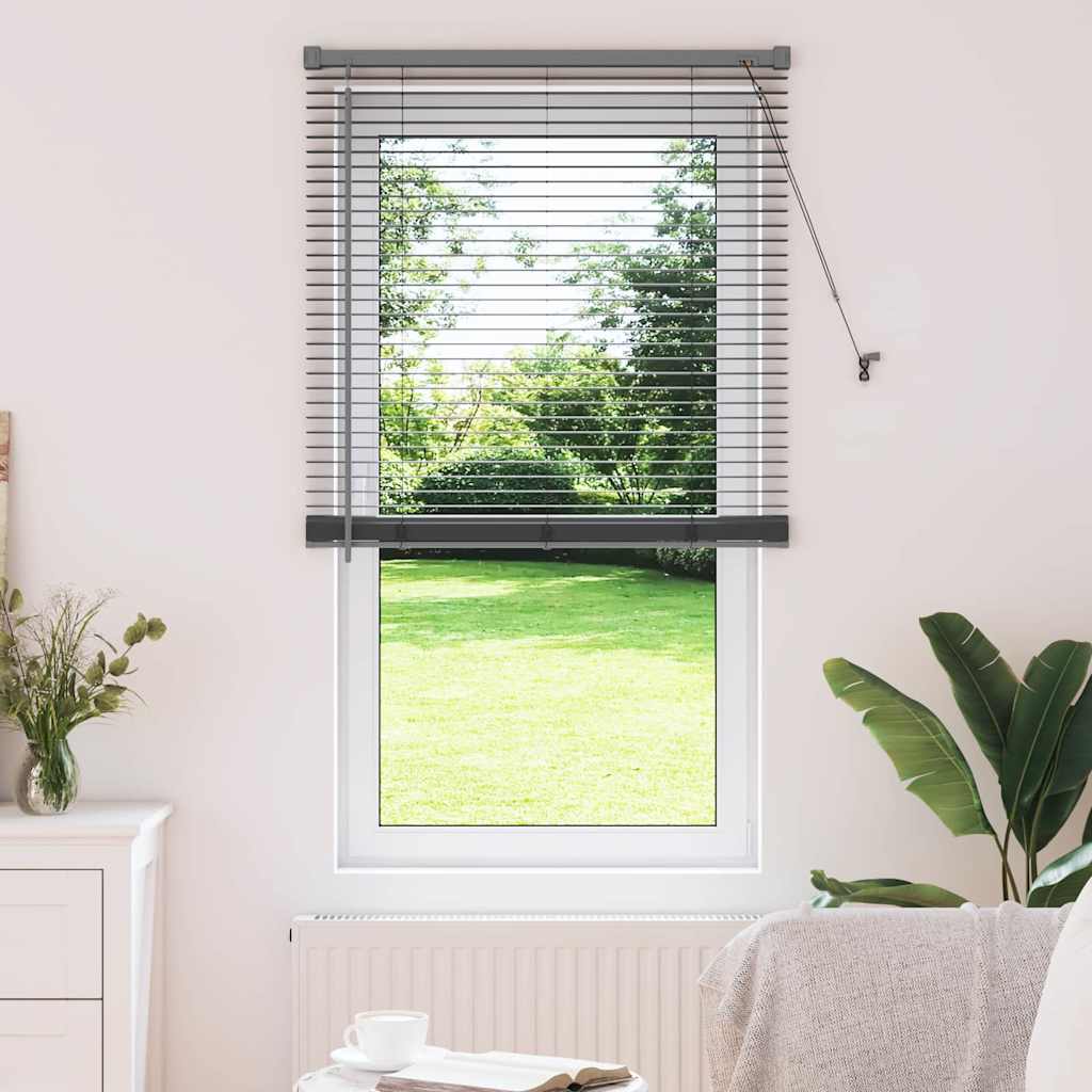 vidaXL Venetian Blinds Manual Dark Grey 175 x 80 cm Aluminium
