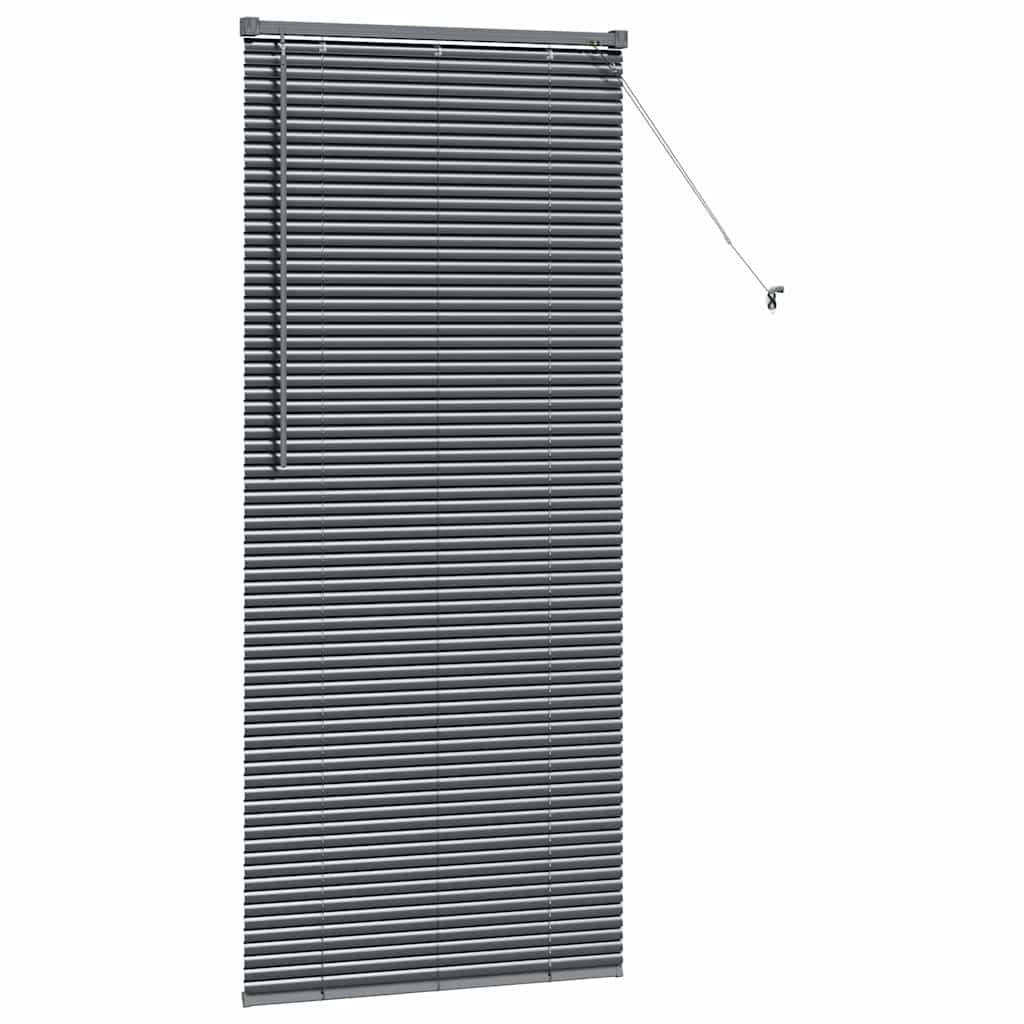 vidaXL Venetian Blinds Manual Dark Grey 175 x 80 cm Aluminium