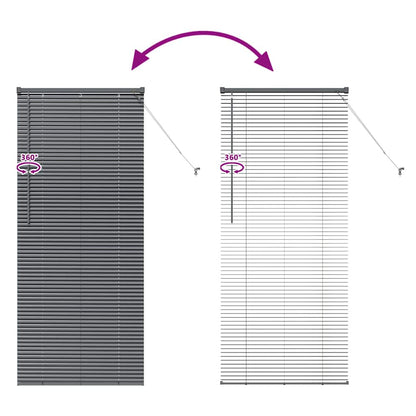 vidaXL Venetian Blinds Manual Dark Grey 175 x 80 cm Aluminium