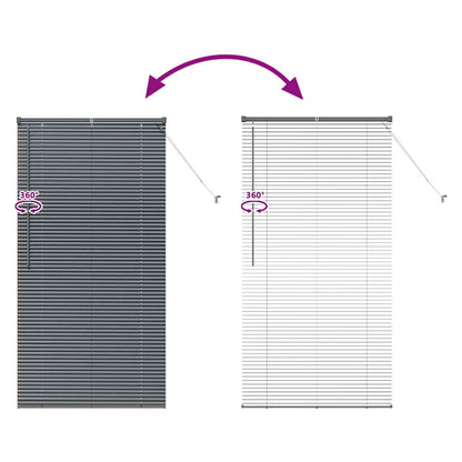 vidaXL Venetian Blinds Manual Dark Grey 175 x 95 cm Aluminium