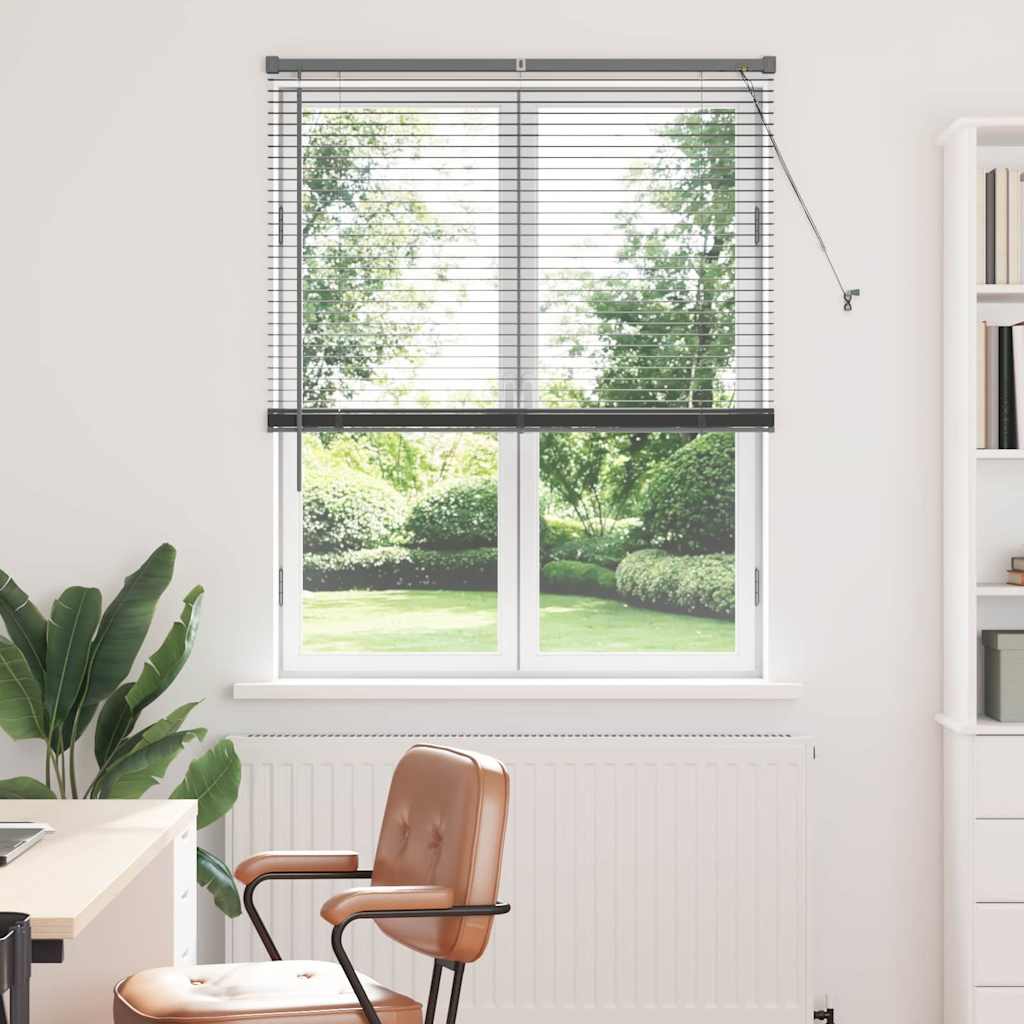 vidaXL Venetian Blinds Manual Dark Grey 175 x 105 cm Aluminium