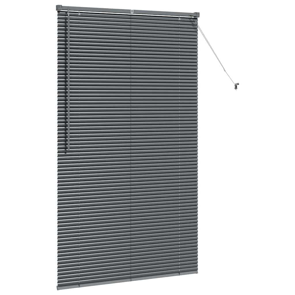 vidaXL Venetian Blinds Manual Dark Grey 175 x 105 cm Aluminium