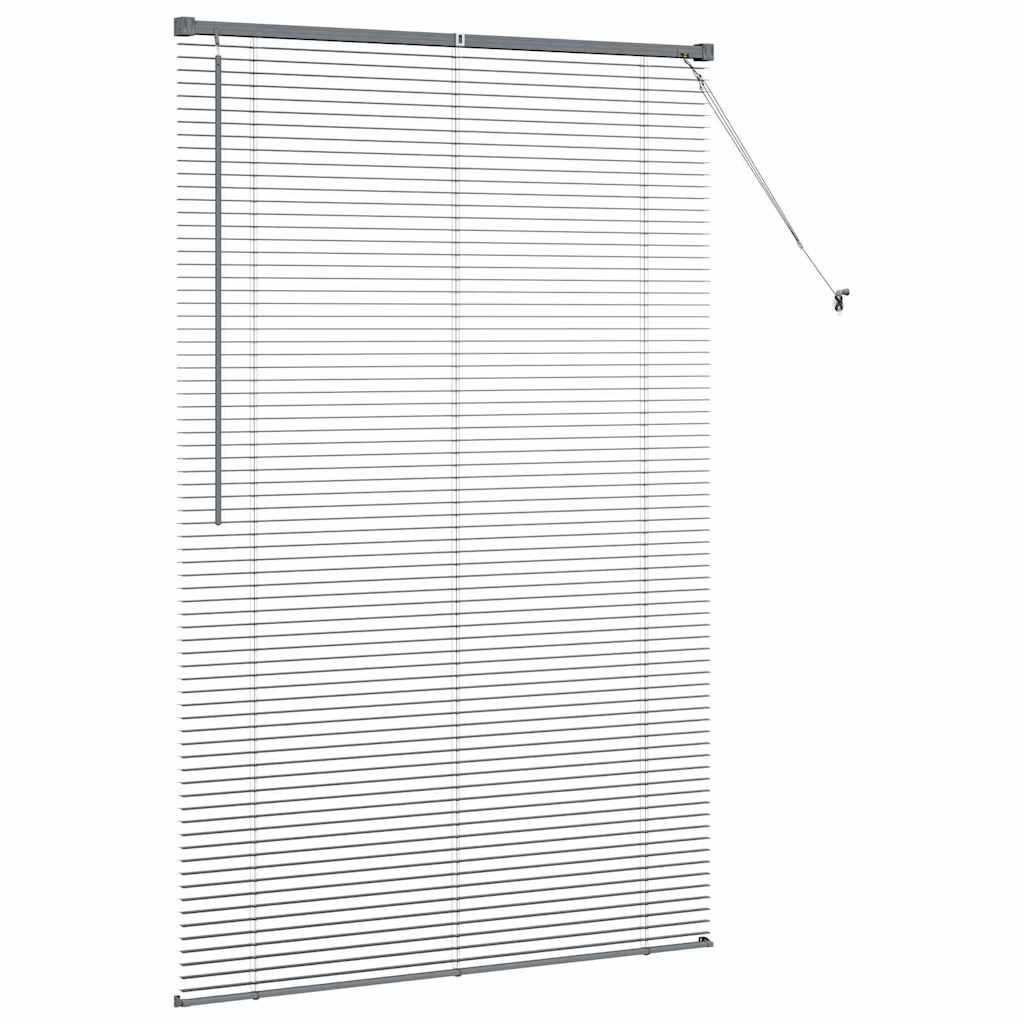 vidaXL Venetian Blinds Manual Dark Grey 175 x 115 cm Aluminium