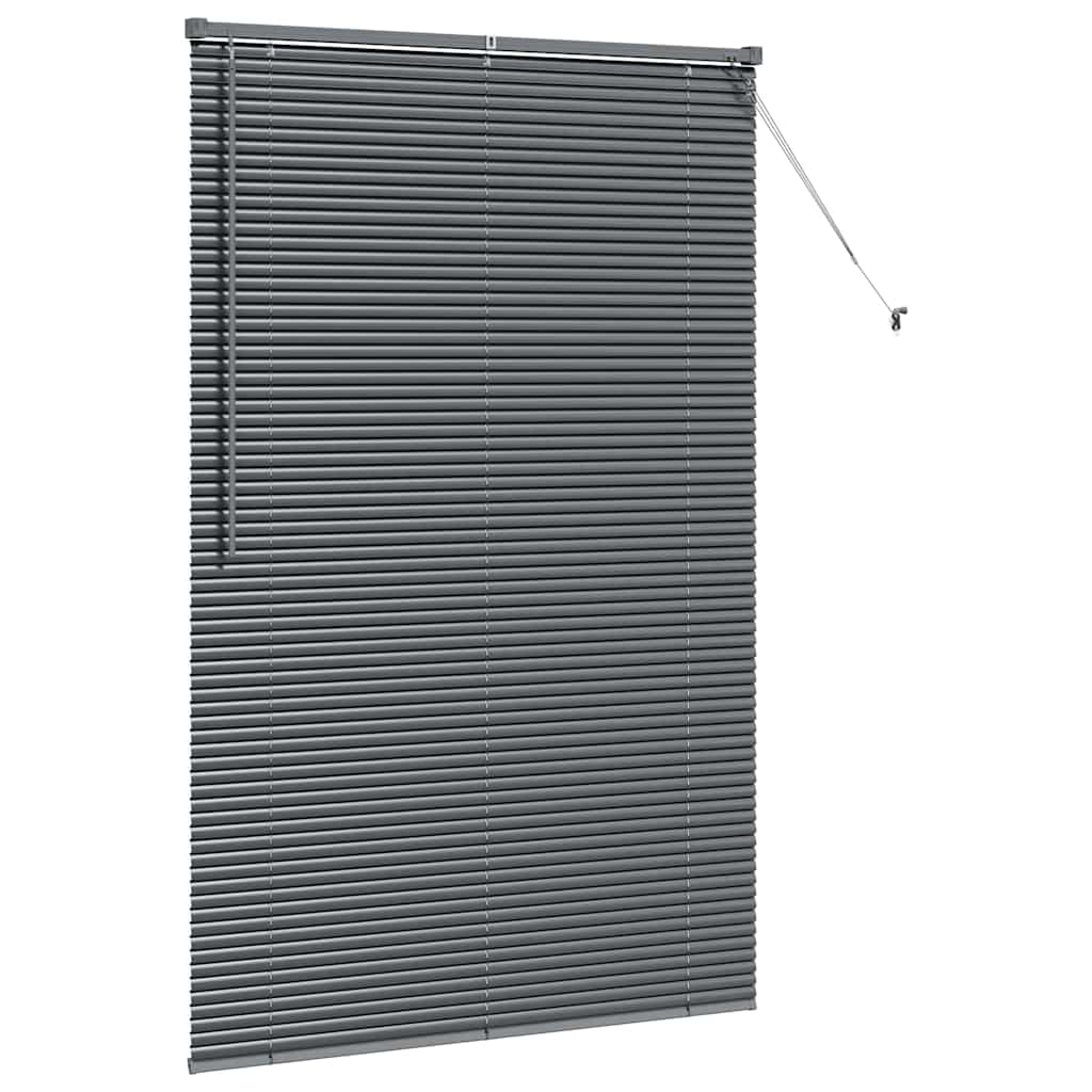 vidaXL Venetian Blinds Manual Dark Grey 175 x 120 cm Aluminium