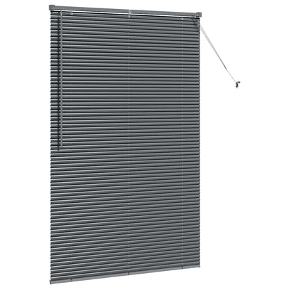 vidaXL Venetian Blinds Manual Dark Grey 175 x 120 cm Aluminium