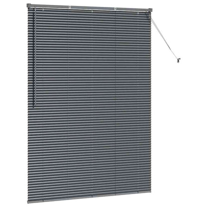 vidaXL Venetian Blinds Manual Dark Grey 175 x 130 cm Aluminium