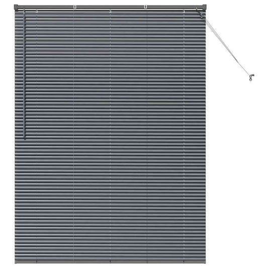 vidaXL Venetian Blinds Manual Dark Grey 175 x 130 cm Aluminium