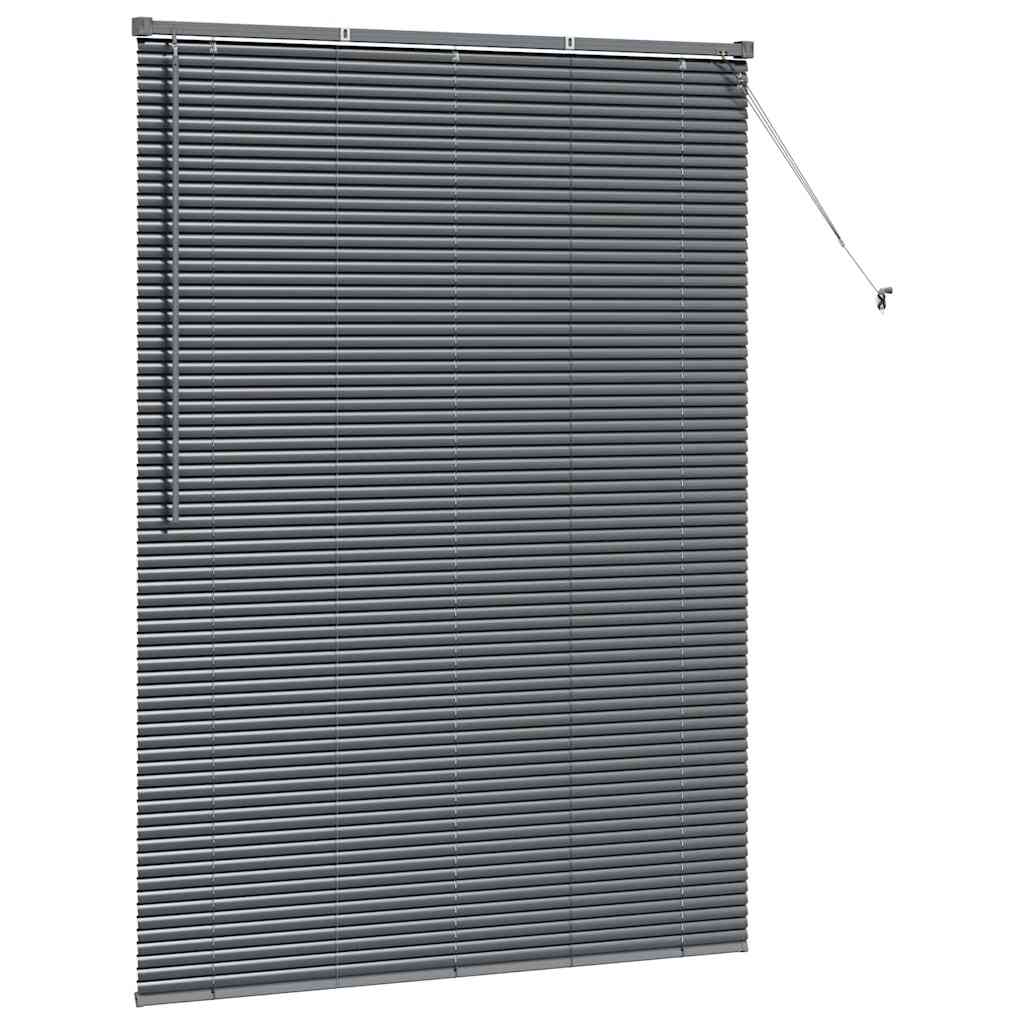 vidaXL Venetian Blinds Manual Dark Grey 175 x 135 cm Aluminium