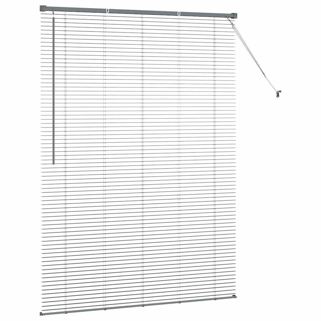 vidaXL Venetian Blinds Manual Dark Grey 175 x 135 cm Aluminium