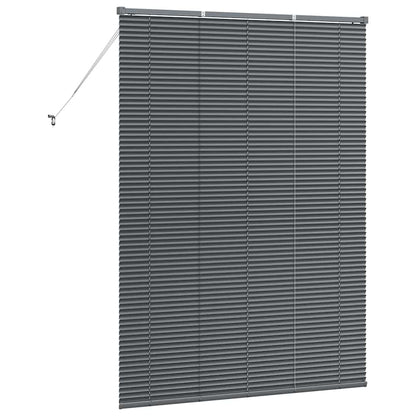 vidaXL Venetian Blinds Manual Dark Grey 175 x 135 cm Aluminium