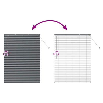 vidaXL Venetian Blinds Manual Dark Grey 175 x 135 cm Aluminium