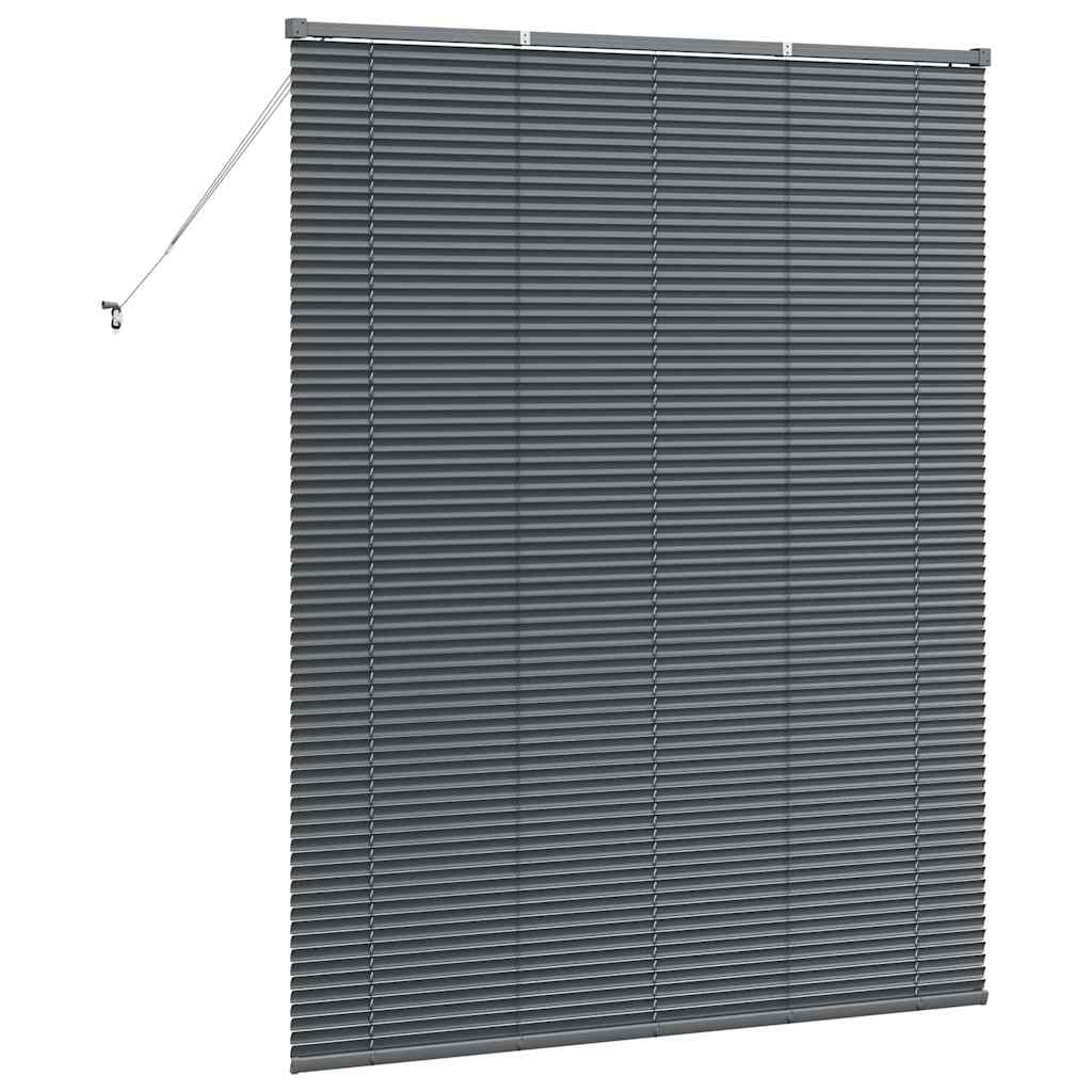 vidaXL Venetian Blinds Manual Dark Grey 175 x 140 cm Aluminium